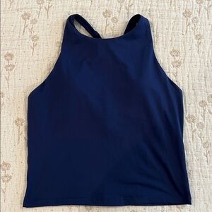 Fabletics Navy Strappy Built-in Bra Tank